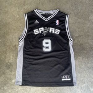 RARE VINTAGE 2000s y2k NUMBER 9 PARKER SAN ANTONIO SPURS BASKETBALL NBA JERSEY